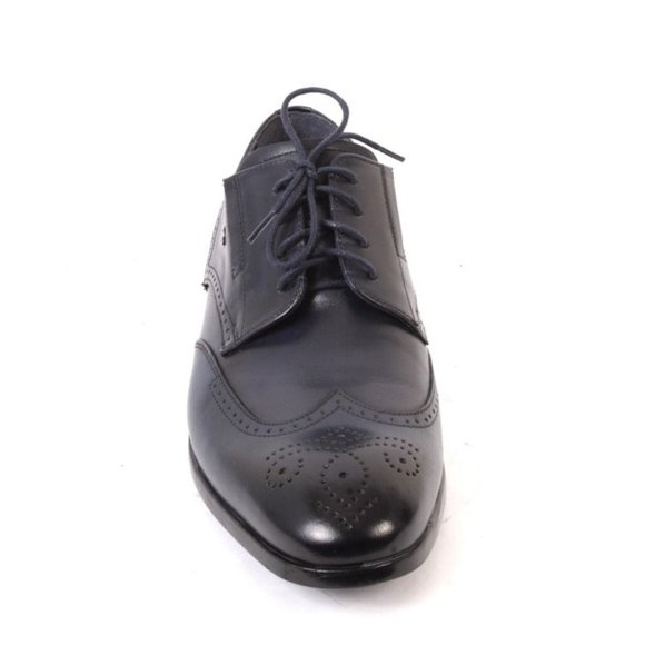 ROBERTO SERPENTINI 15110 Blue Leather Lace-Up Classic Shoes main image 8